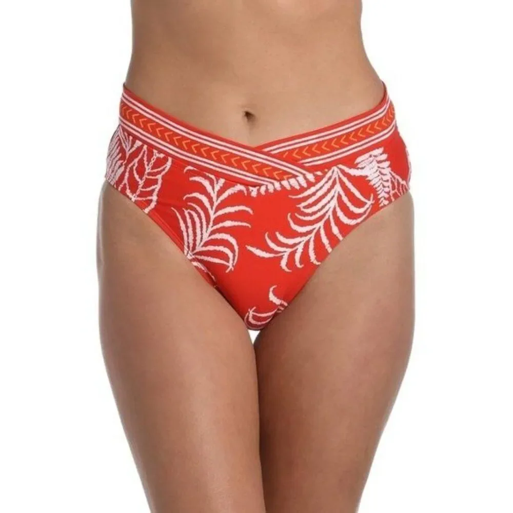 La Blanca Underwire Draped Over the Shoulder Bikini Swimsuit Top + Bikini Bottom